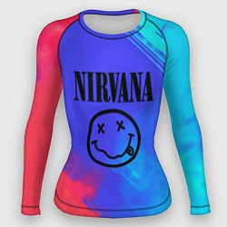 Рашгард женский Nirvana жидкие краски, цвет: 3D-принт