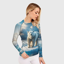 Рашгард женский Полярный медведь на льдине, цвет: 3D-принт — фото 2