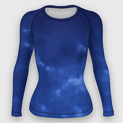 Рашгард женский Темный синий тучи на небе, цвет: 3D-принт