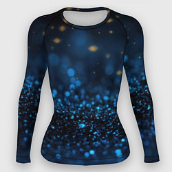 Рашгард женский Боке блестяшки на черном, цвет: 3D-принт