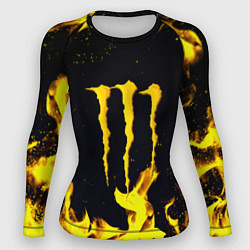 Женский рашгард Monster energy yellow fire