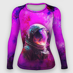 Рашгард женский Космонавт красочный, цвет: 3D-принт