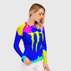 Рашгард женский Monster energy краски цветные, цвет: 3D-принт — фото 2
