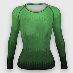 Женский рашгард Зеленый градиент текстурные полосы