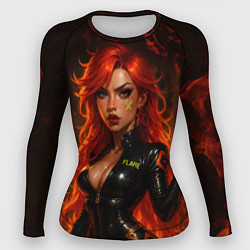 Рашгард женский Пламенная Мавуика - Genshin Impact, цвет: 3D-принт