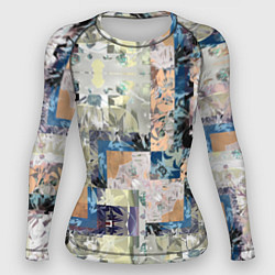 Женский рашгард Цветочная геометрическая абстракция