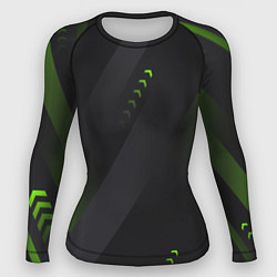 Женский рашгард Color black green