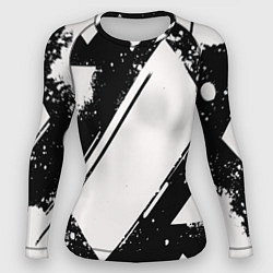 Рашгард женский Color black white, цвет: 3D-принт