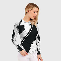 Рашгард женский Color black white, цвет: 3D-принт — фото 2