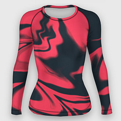 Женский рашгард Color black red