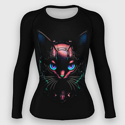 Женский рашгард Cyber cat неоновые глаза