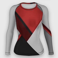 Рашгард женский Color black red grey, цвет: 3D-принт