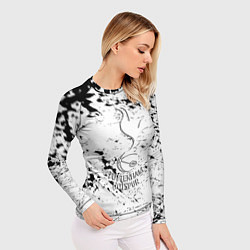 Рашгард женский Тоттенхэм черно белые краски, цвет: 3D-принт — фото 2