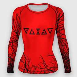 Рашгард женский Лого ведьмак деревья, цвет: 3D-принт