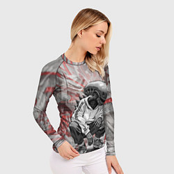 Рашгард женский Ксеноморф на спорте, цвет: 3D-принт — фото 2