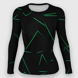 Рашгард женский Color light green line, цвет: 3D-принт