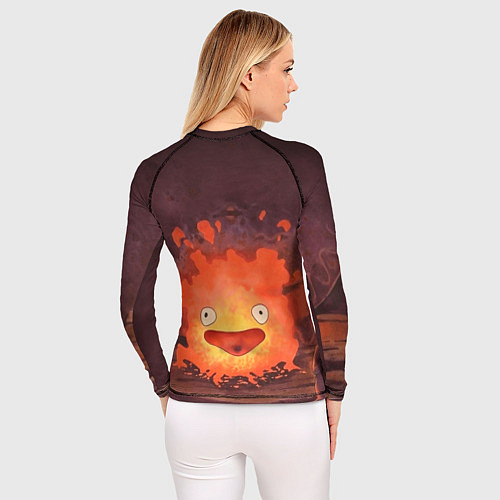 Женский рашгард Кальцифер акварель / 3D-принт – фото 4