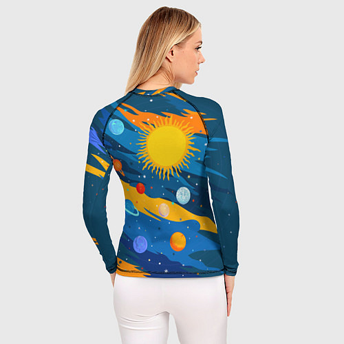 Женский рашгард Млечный путь -наш дом / 3D-принт – фото 4