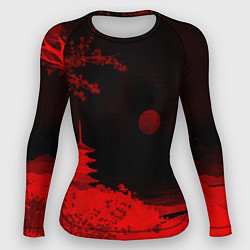 Рашгард женский Башня в красной сепии, цвет: 3D-принт