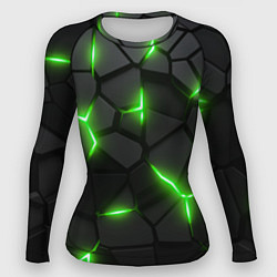 Рашгард женский Зеленая неоновая броня, цвет: 3D-принт