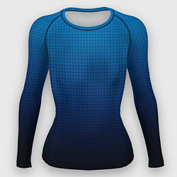 Женский рашгард Из голубого в чёрный градиент с точками