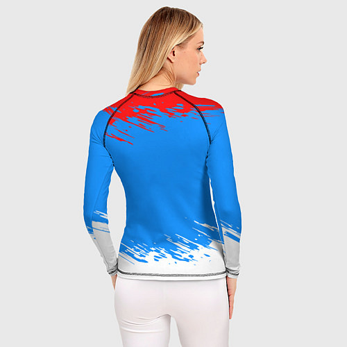 Женский рашгард Патриот - флаг / 3D-принт – фото 4
