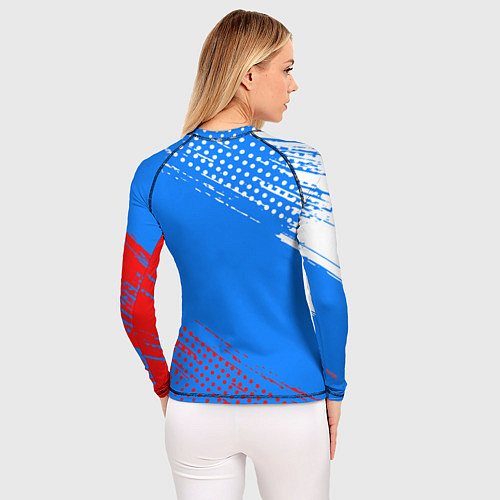 Женский рашгард Патриот - флаг / 3D-принт – фото 4