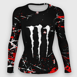 Рашгард женский Monster energy штрихи, цвет: 3D-принт