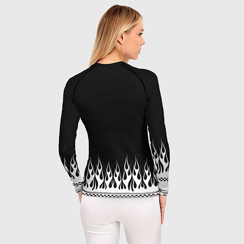 Женский рашгард Dead black - Bones / 3D-принт – фото 4