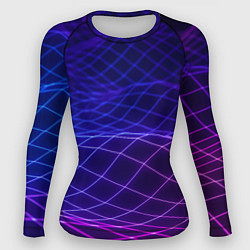 Рашгард женский Абстрактные волны из сот, цвет: 3D-принт