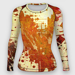 Рашгард женский Абстракция - sunspot, цвет: 3D-принт