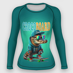 Женский рашгард Croco cub is a cool skateboarder