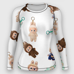 Женский рашгард Много игрушек лабубу