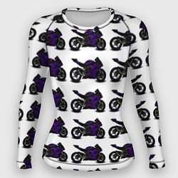 Женский рашгард The motorcycle is dark purple