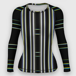 Женский рашгард Neon yellow blue white