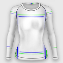 Женский рашгард Neon white green light blue