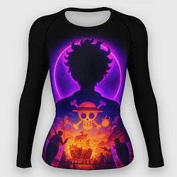 Женский рашгард Ванпис - неоновый Луффи