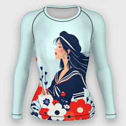 Рашгард женский Девушка моряка, цвет: 3D-принт