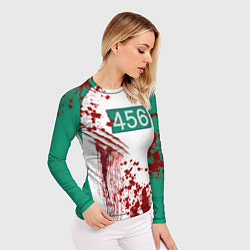 Рашгард женский Кровавая форма игрока 456 из игры в кальмара, цвет: 3D-принт — фото 2