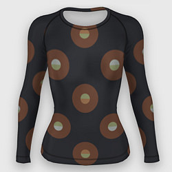 Женский рашгард Black coffee moon drops pattern
