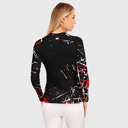 Женский рашгард Doom краски штрихи / 3D-принт – фото 4