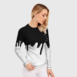 Рашгард женский Doom logo жидкие краски, цвет: 3D-принт — фото 2