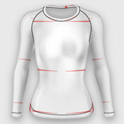 Женский рашгард Color white red stripes