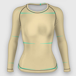 Женский рашгард Color beige green stripes