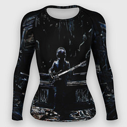 Женский рашгард Линейный силуэт музыканта