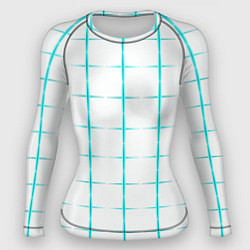 Рашгард женский Color white light blue crosses, цвет: 3D-принт