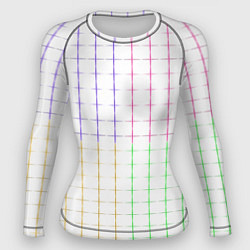 Женский рашгард Color white multicolored stripes