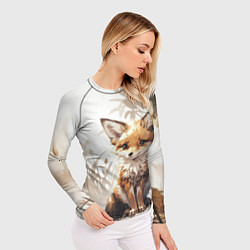 Рашгард женский Юный лисёнок, цвет: 3D-принт — фото 2