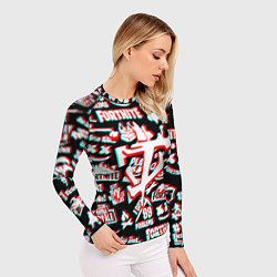 Рашгард женский Doom x fortnite glitch, цвет: 3D-принт — фото 2