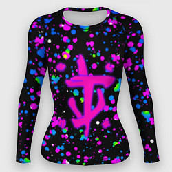 Рашгард женский Doom цветные краски, цвет: 3D-принт